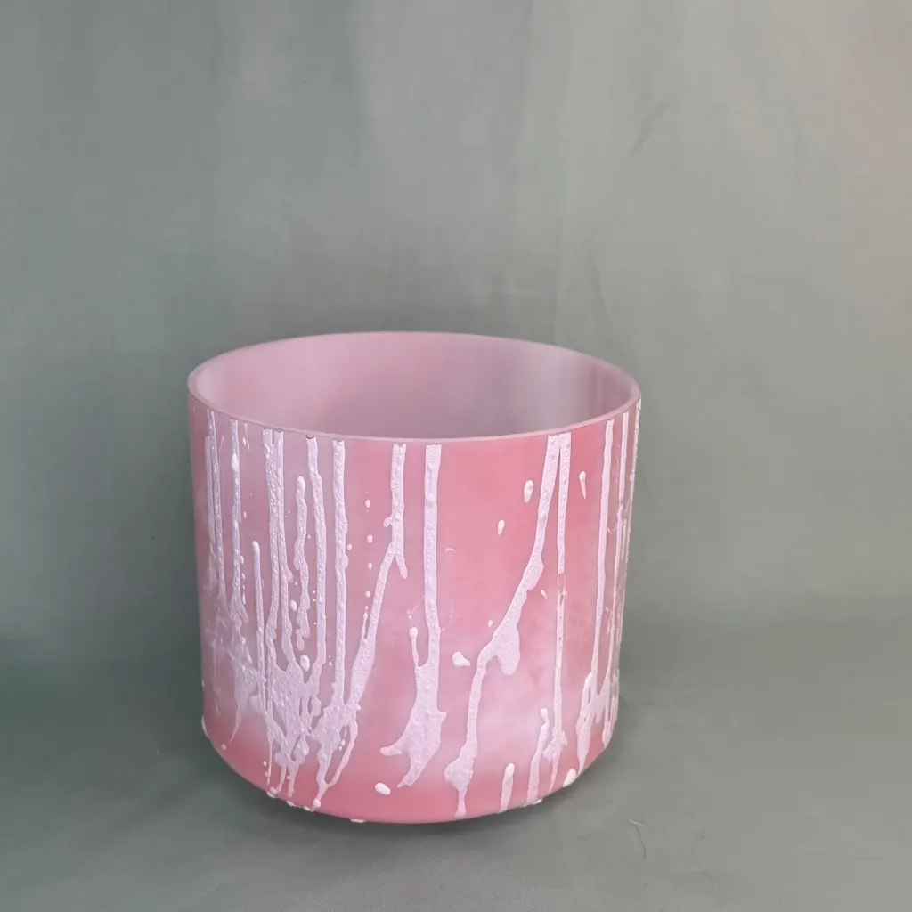 [#1379] 7" Cobalt Calcite Infused Quartz Crystal Singing Bowl | F#-5