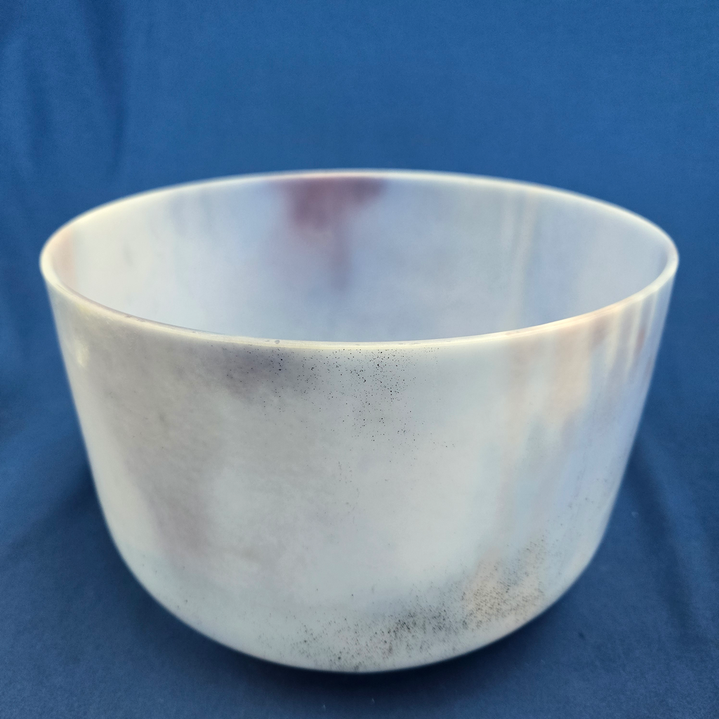 [#4028] Lepidolite Infused Quartz Crystal Singing Bowl | 10" | 3F#-19 | 182 Hz