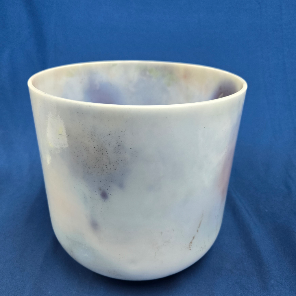 [4030] [#4030] 10" Lepidolite Infused Quartz Crystal Singing Bowl | 3G+45 | 201 Hz