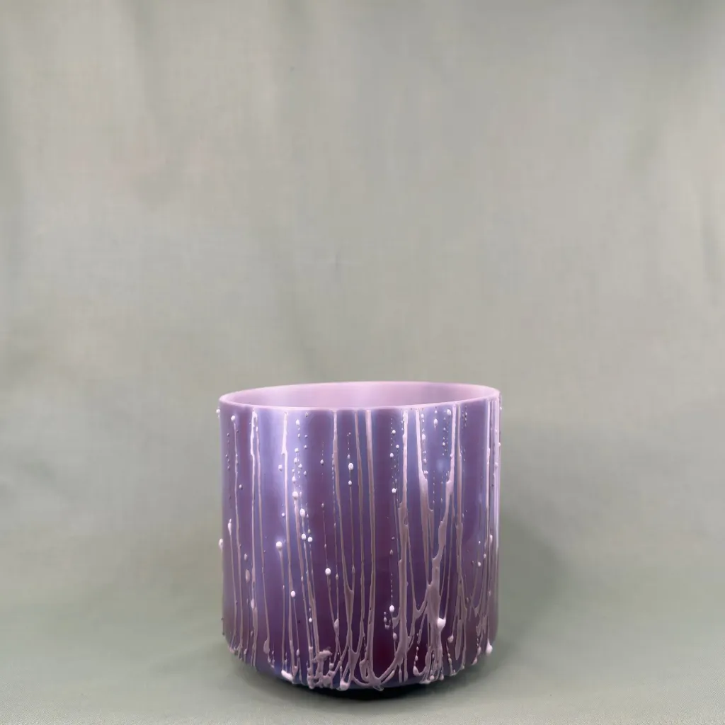Purple Lace Agate Quartz Crystal Singing Bowl | 7" A Note (-5) | Concert Pitch | #1385