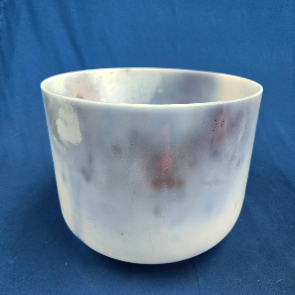 [4032] [#4032] 10" Lepidolite Infused Quartz Crystal Singing Bowl | 3A#-44 | 227 Hz