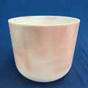 [#4037] 10" Himalayan Pink Salt Infused Quartz Crystal Singing Bowl | 3G#-5 | 207 Hz