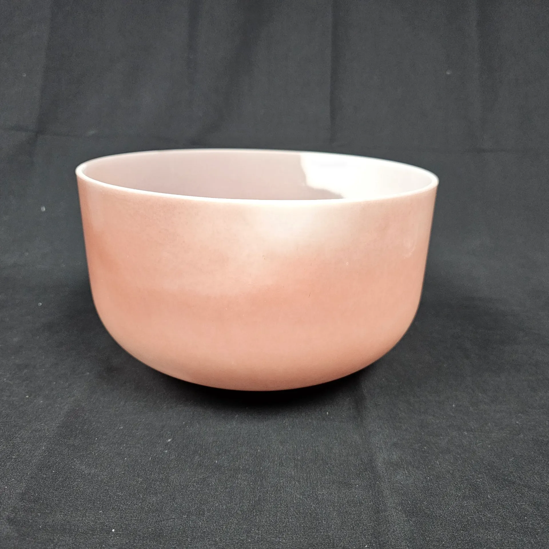 [4040] [#4040] 10" Rose Quartz Infused Quartz Crystal Singing Bowl | 3A+23 | 222 Hz