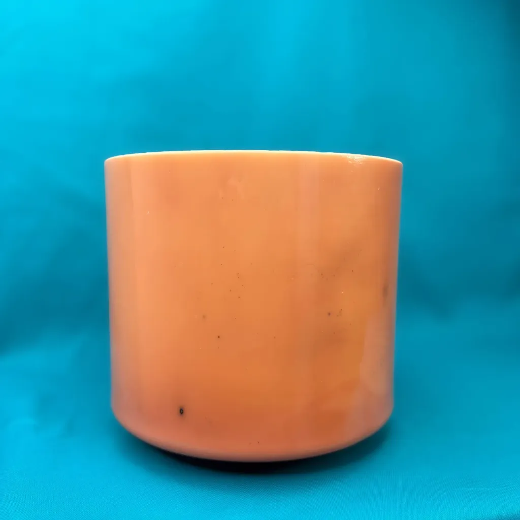 Hessonite Garnet Quartz Crystal Singing Bowl | 7" F Note (-40) | A=432 Tuning | #1397