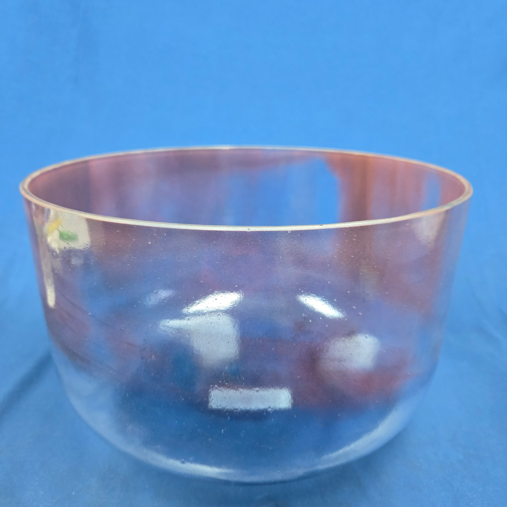 [#1412] 12" Purpurite Infused Quartz Crystal Singing Bowl | F+45