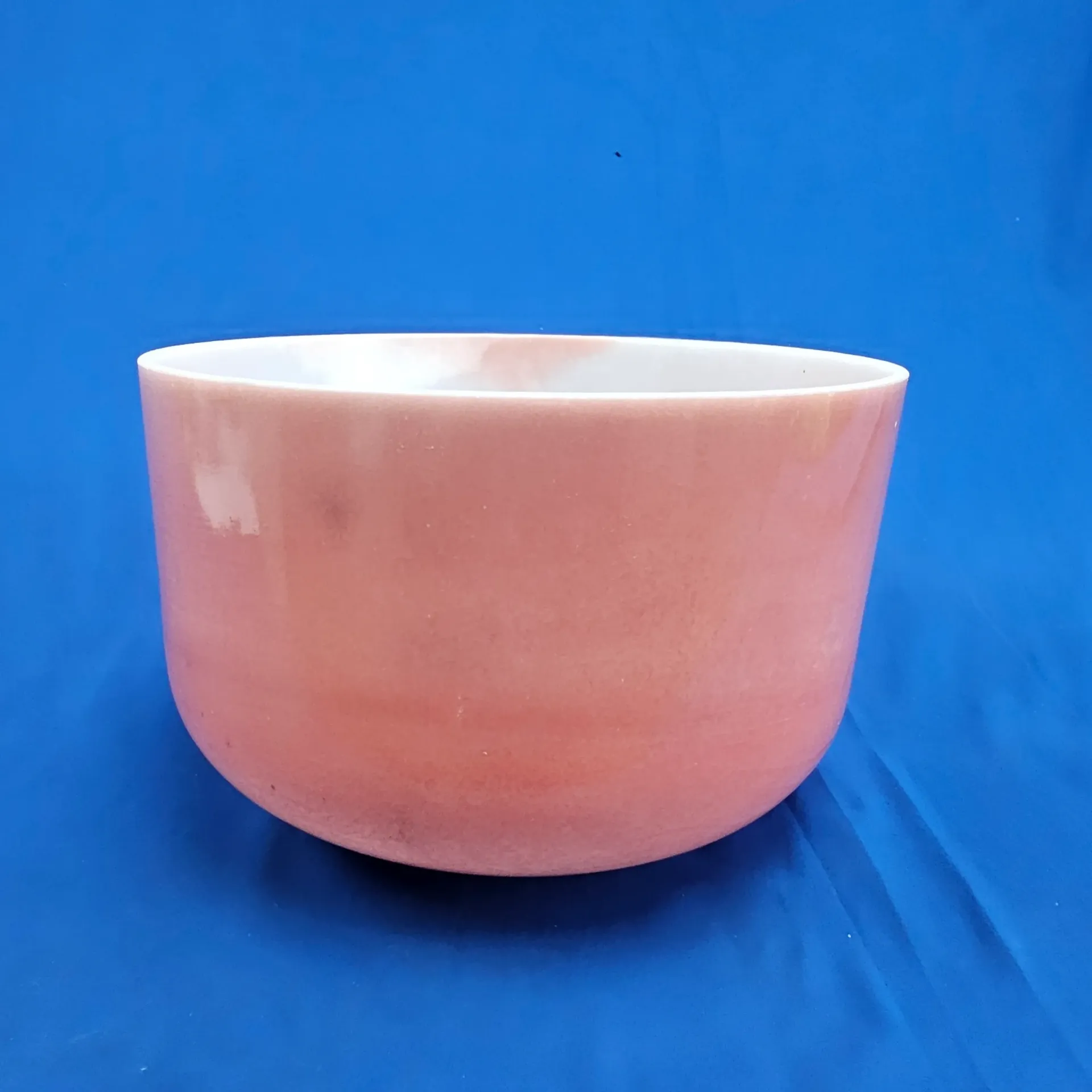 [#4127] Rose Quartz Infused Quartz Crystal Singing Bowl | 12" | 3A+20 | 222 Hz
