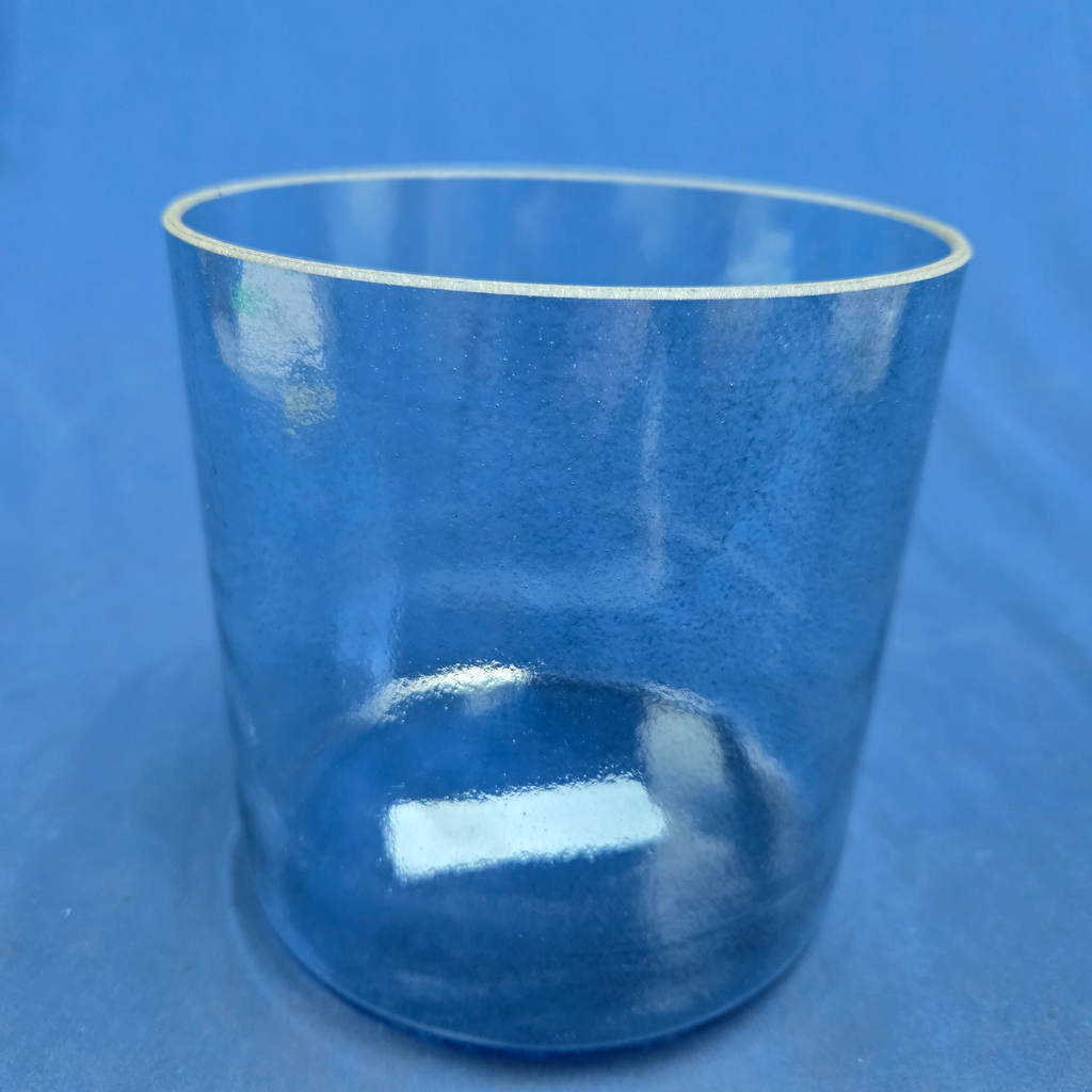 [4174] [#4174] 6" Blue Sapphire Infused Quartz Crystal Singing Bowl | 4B-32 | 484 Hz