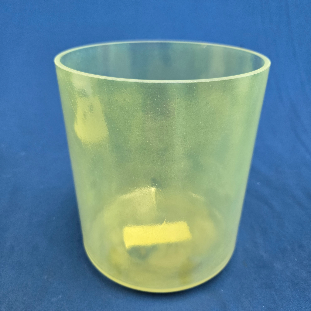 [4177] [#4177] 6" Apache Peridot Infused Quartz Crystal Singing Bowl | 4B+25 | 501 Hz