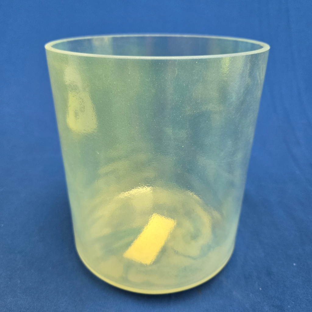 [4179] [#4179] 6" Apache Peridot Infused Quartz Crystal Singing Bowl | 4B+9 | 496 Hz