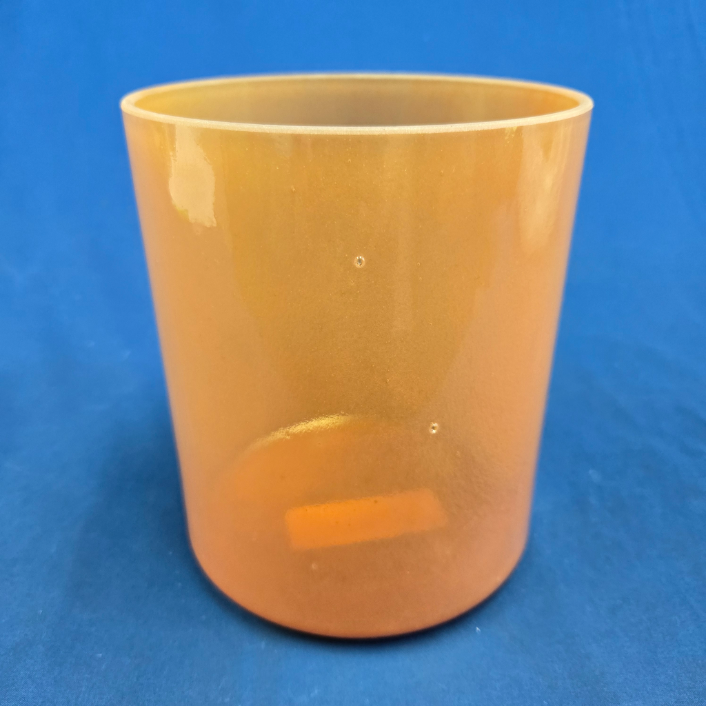 [4194] [#4194] 6" Peach Garnet Infused Quartz Crystal Singing Bowl | 5C#-13 | 550 Hz