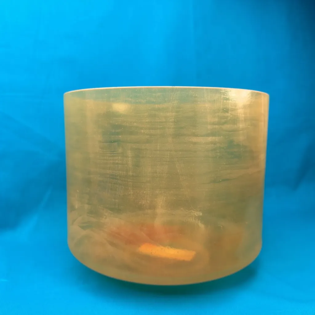 Citrine Quartz Crystal Singing Bowl | 9" C Note (-10) | #1509