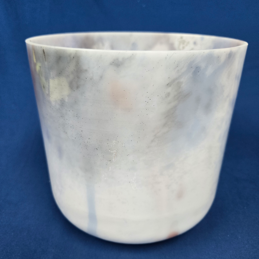 [4218] [#4218] 8" Lepidolite Infused Quartz Crystal Singing Bowl | 4C+19 | 264 Hz