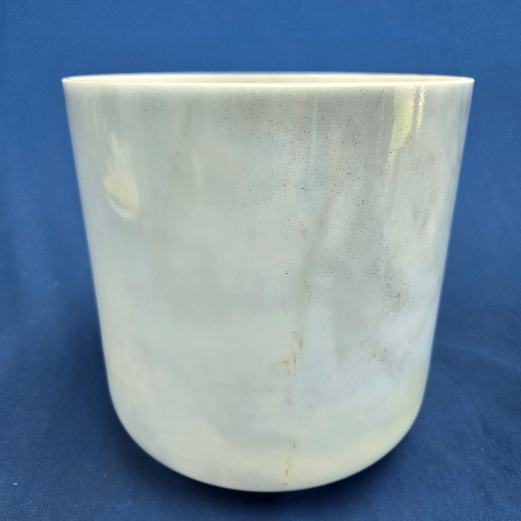 [#4219] 8" Apatite Infused Quartz Crystal Singing Bowl | 4C#+38 | 283 Hz
