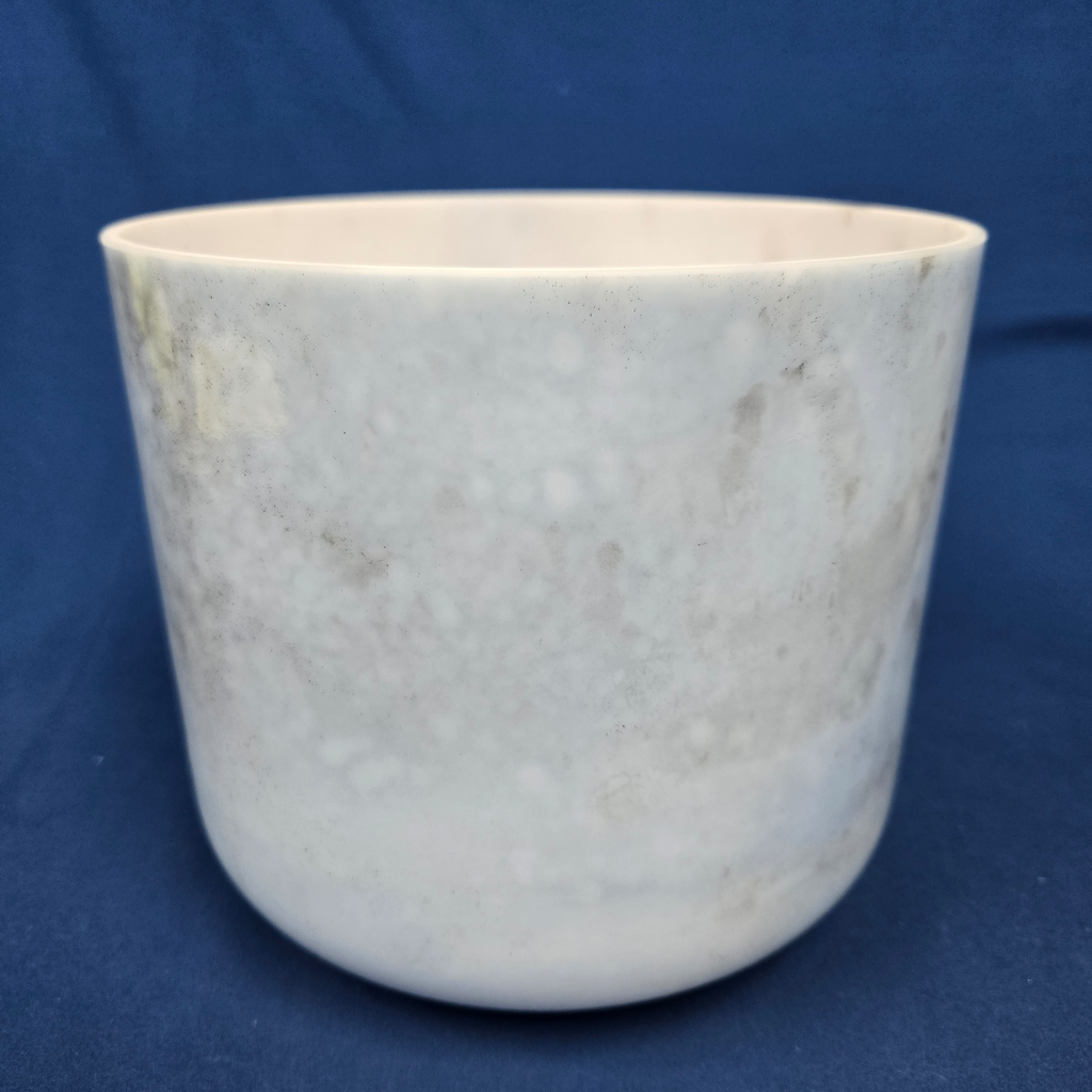 [#4223] Apatite Infused Quartz Crystal Singing Bowl | 8" | 4 E -48 | 320 Hz