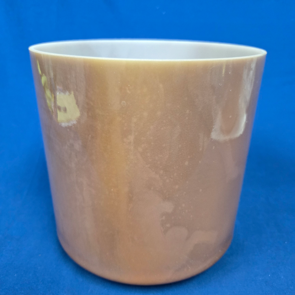 [4235] [#4235] 8" Cacao Infused Quartz Crystal Singing Bowl | 4C+34 | 266 Hz