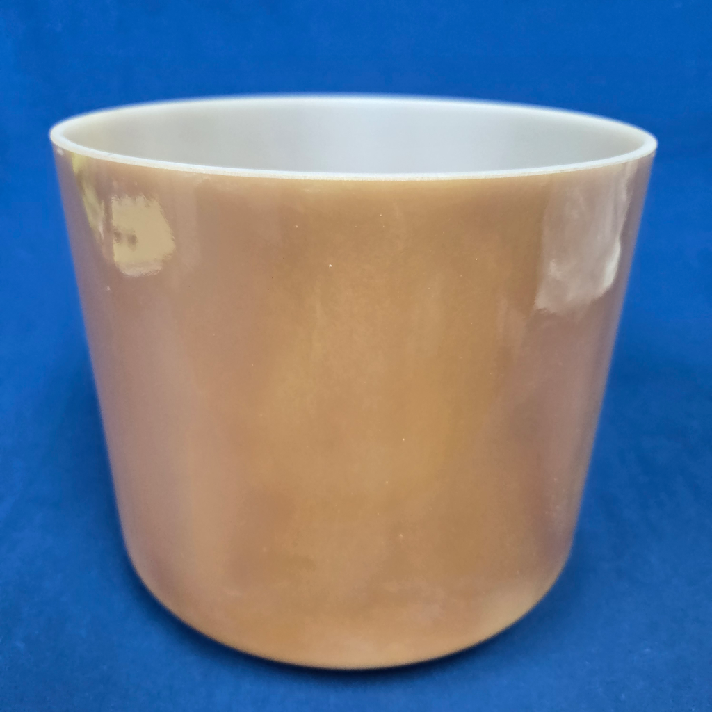 [4240] [#4240] 8" Golden Honey Infused Quartz Crystal Singing Bowl | 4D+19 | 297 Hz