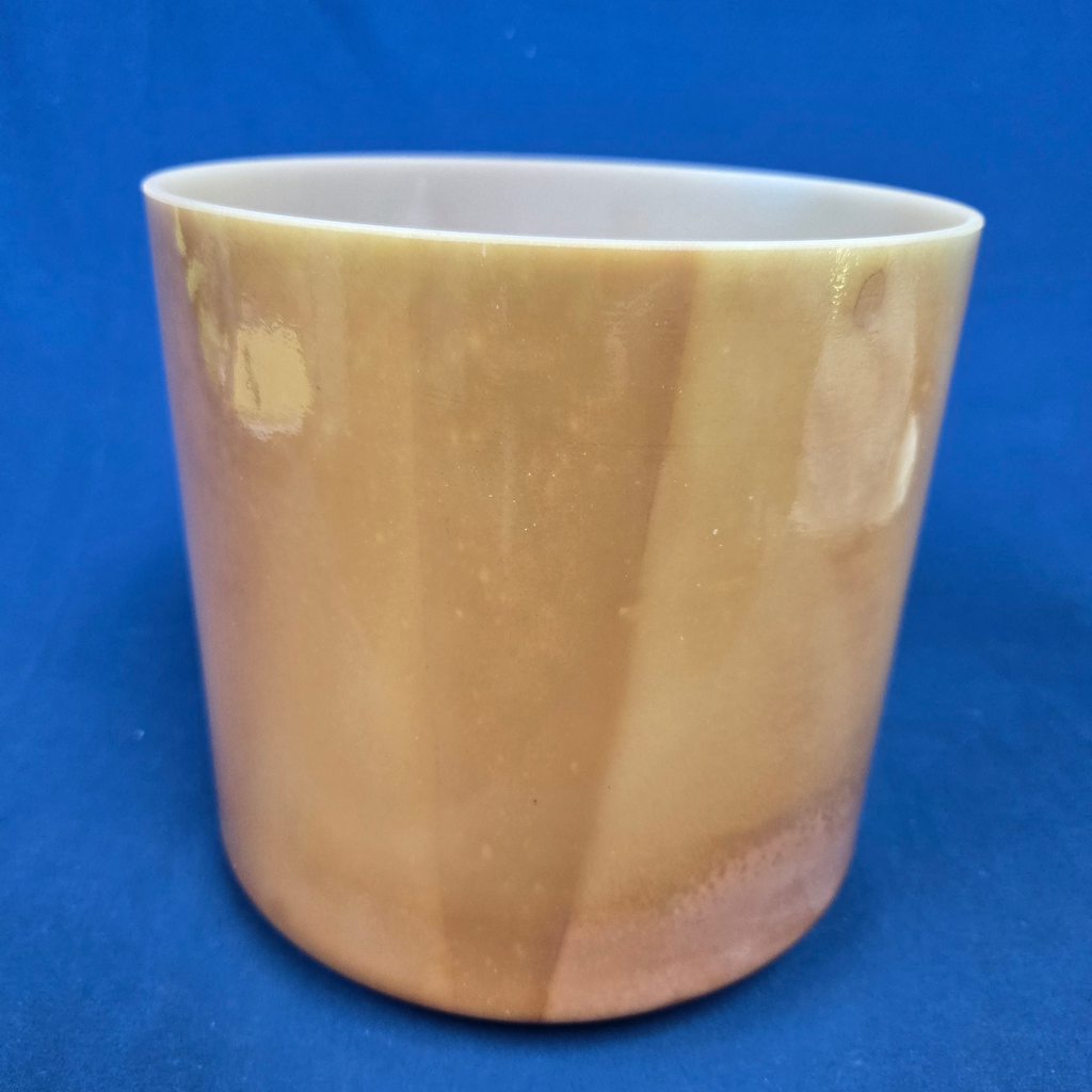 [4241] [#4241] 8" Golden Honey Infused Quartz Crystal Singing Bowl | 4C-4 | 260 Hz