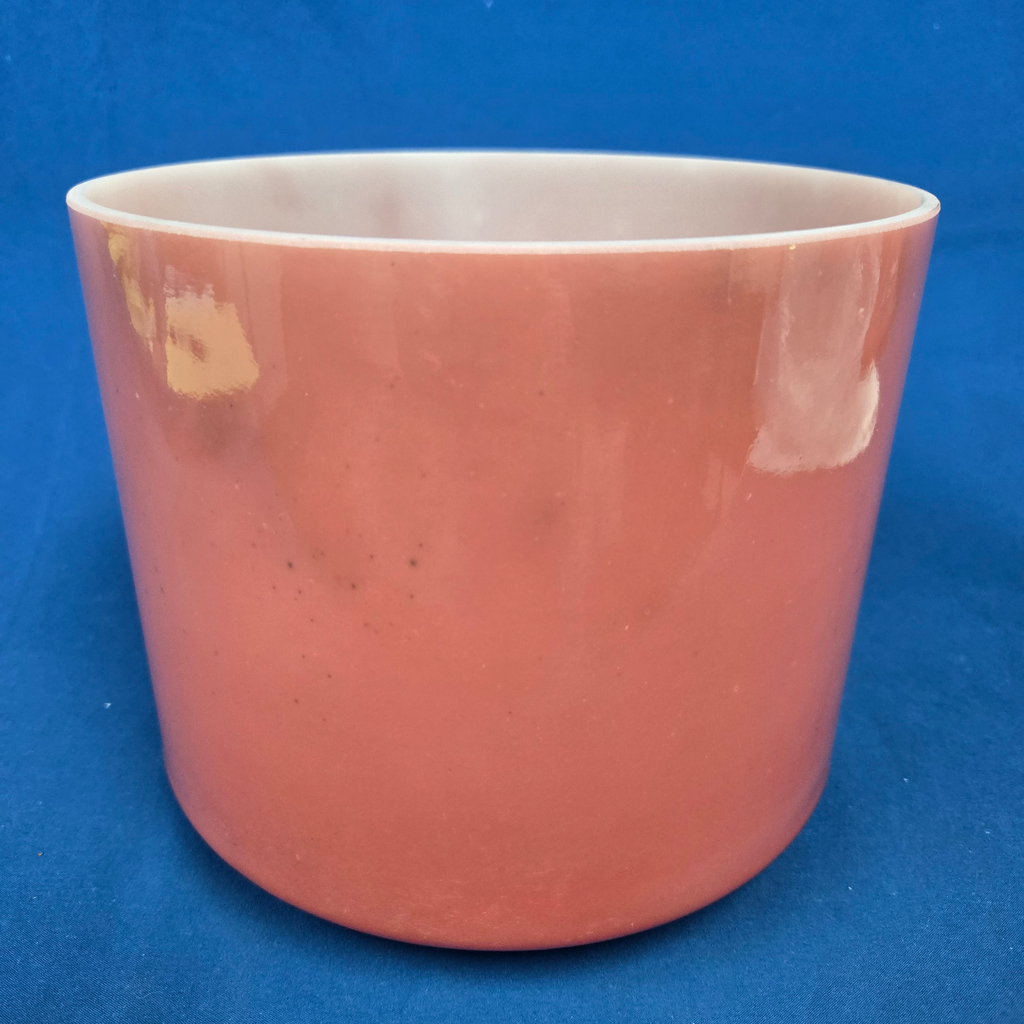 [4252] [#4252] 8" Rose Quartz Infused Quartz Crystal Singing Bowl | 4D#+46 | 319 Hz