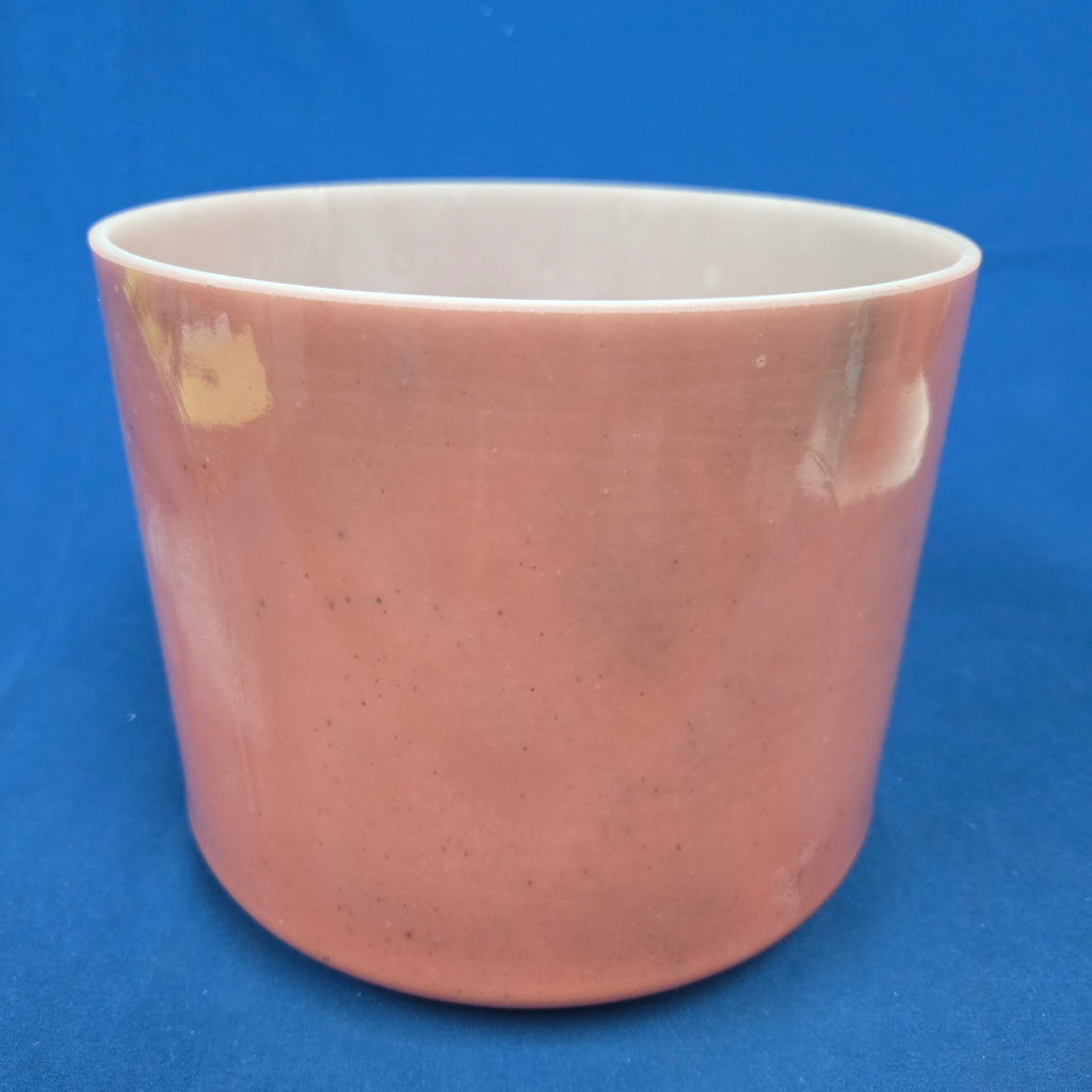 [4253] [#4253] 8" Rose Quartz Infused Quartz Crystal Singing Bowl | 4D#-35 | 304 Hz