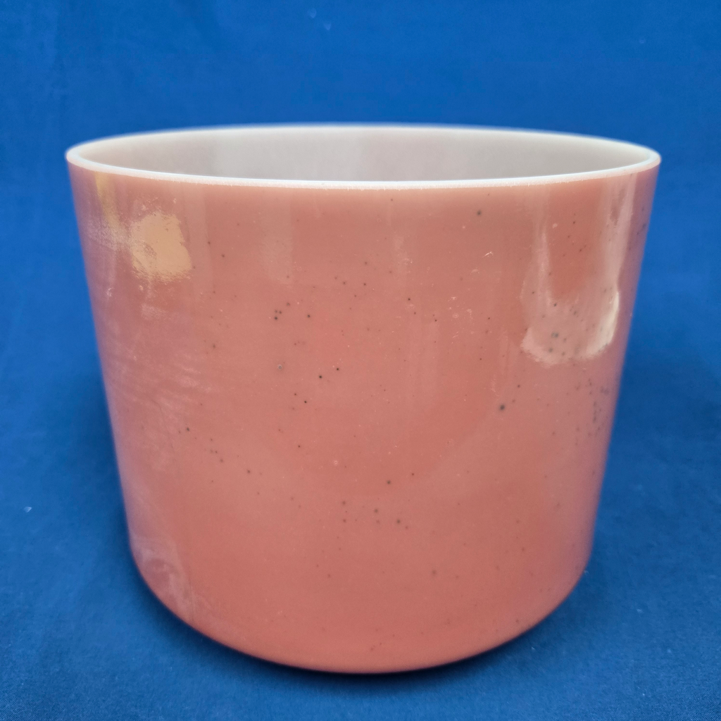 [4254] [#4254] 8" Rose Quartz Infused Quartz Crystal Singing Bowl | 4D#-19 | 307 Hz