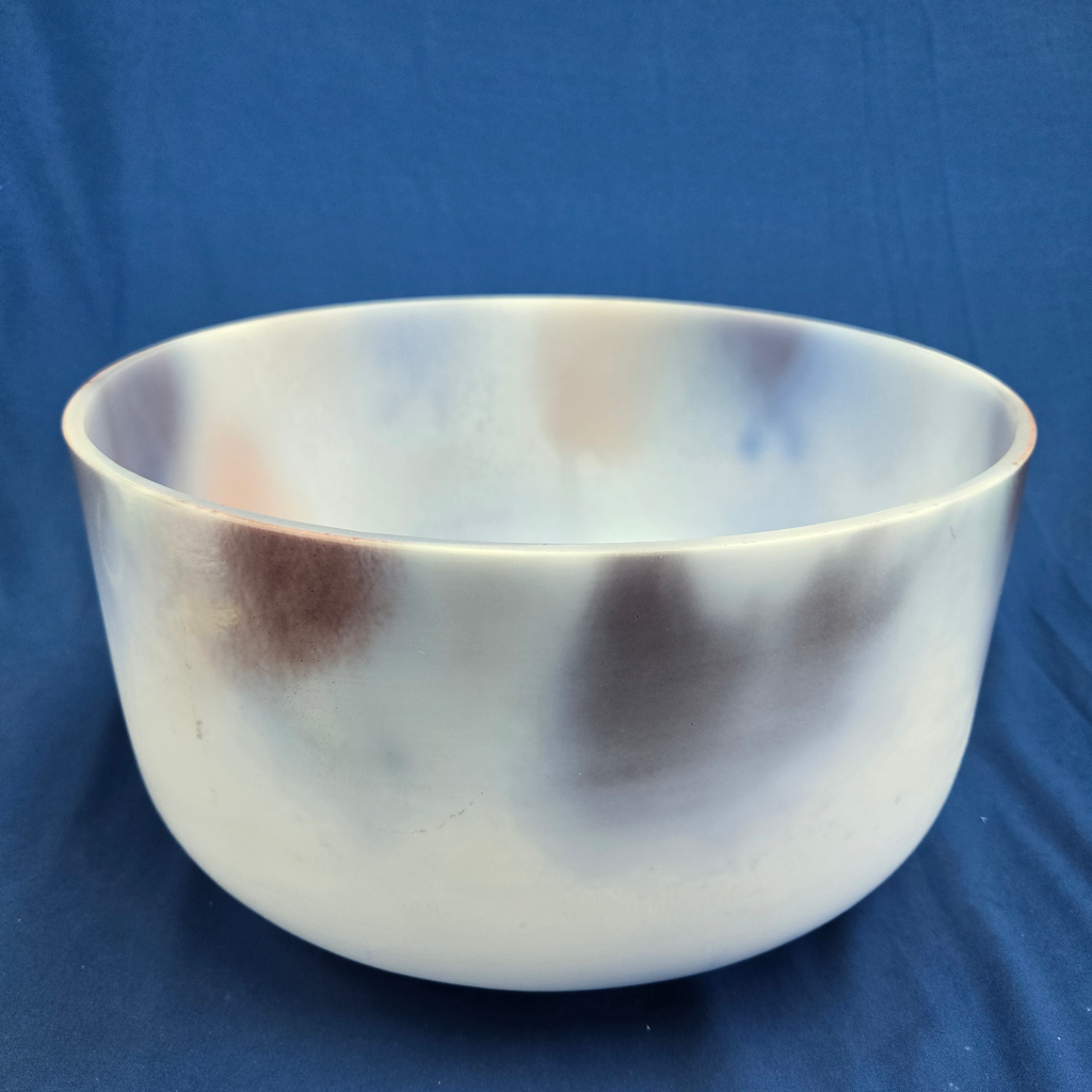 [4268] [#4268] 14" Lepidolite Infused Quartz Crystal Singing Bowl | 3A#-45 | 227 Hz