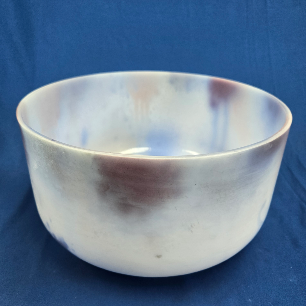 [4271] [#4271] 14" Lepidolite Infused Quartz Crystal Singing Bowl | 3G#+39 | 212 Hz