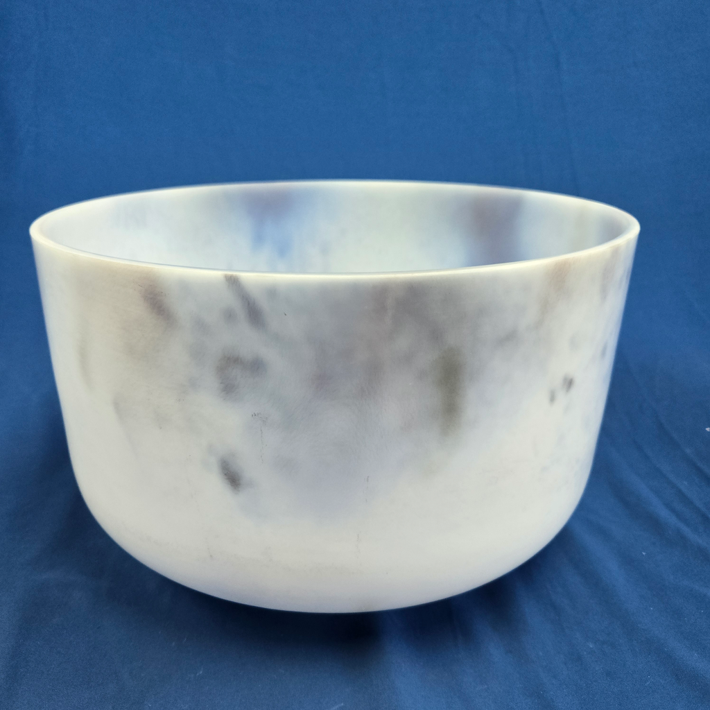 [4273] [#4273] 14" Lepidolite Infused Quartz Crystal Singing Bowl | 3G0 | 196 Hz