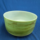 [#4276] 14" Matcha Infused Quartz Crystal Singing Bowl | 3G#-21 | 205 Hz