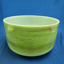 [#4277] 14" Matcha Infused Quartz Crystal Singing Bowl | 3F-30 | 171 Hz