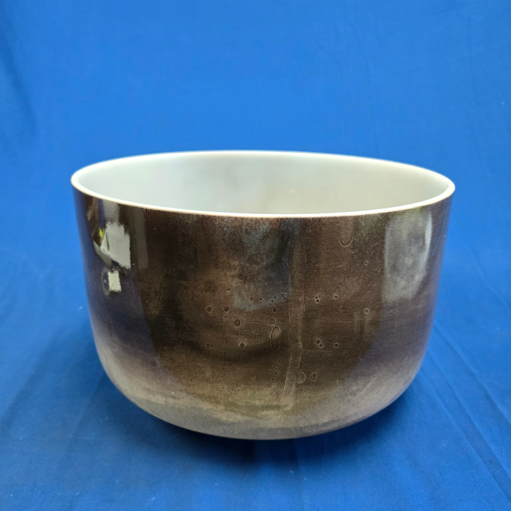 [#4280] 14" Cacao Infused Quartz Crystal Singing Bowl | 3F-5 | 174 Hz