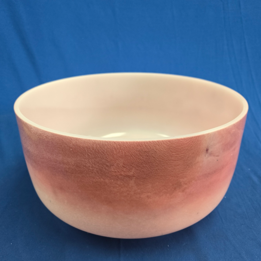 [4288] [#4288] 14" Rose Quartz Infused Quartz Crystal Singing Bowl | 3G#+26 | 210 Hz