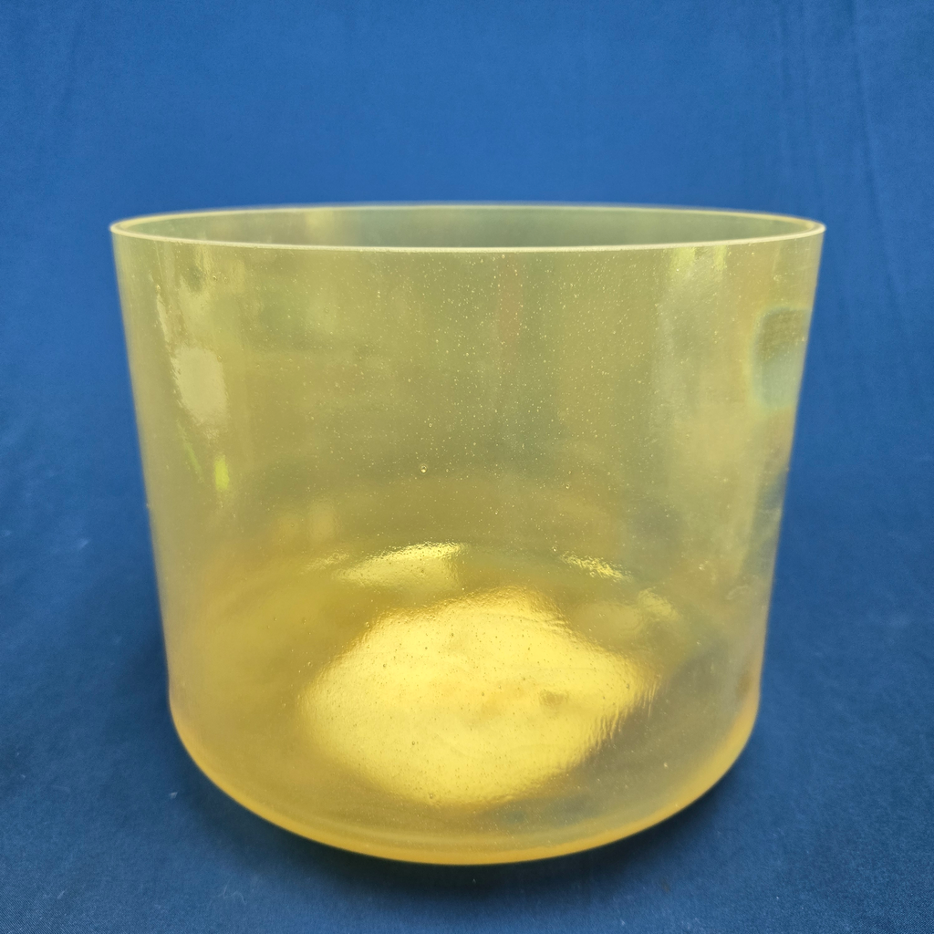 [#4322] Citrine Infused Quartz Crystal Singing Bowl | 9" | 4 C# -24 | 273 Hz