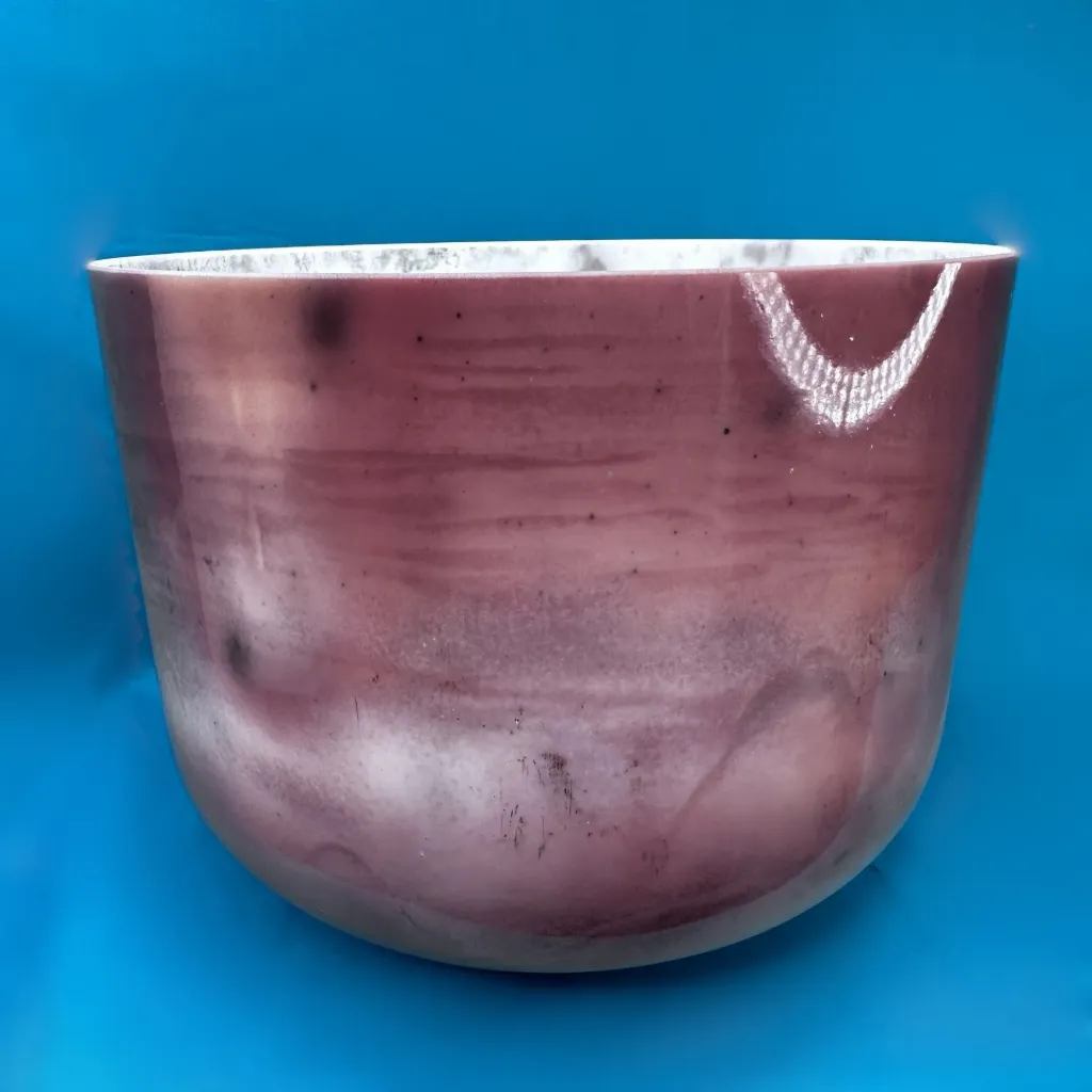 [#1559] 10" Purple Ruby Infused Quartz Crystal Singing Bowl | G#+20