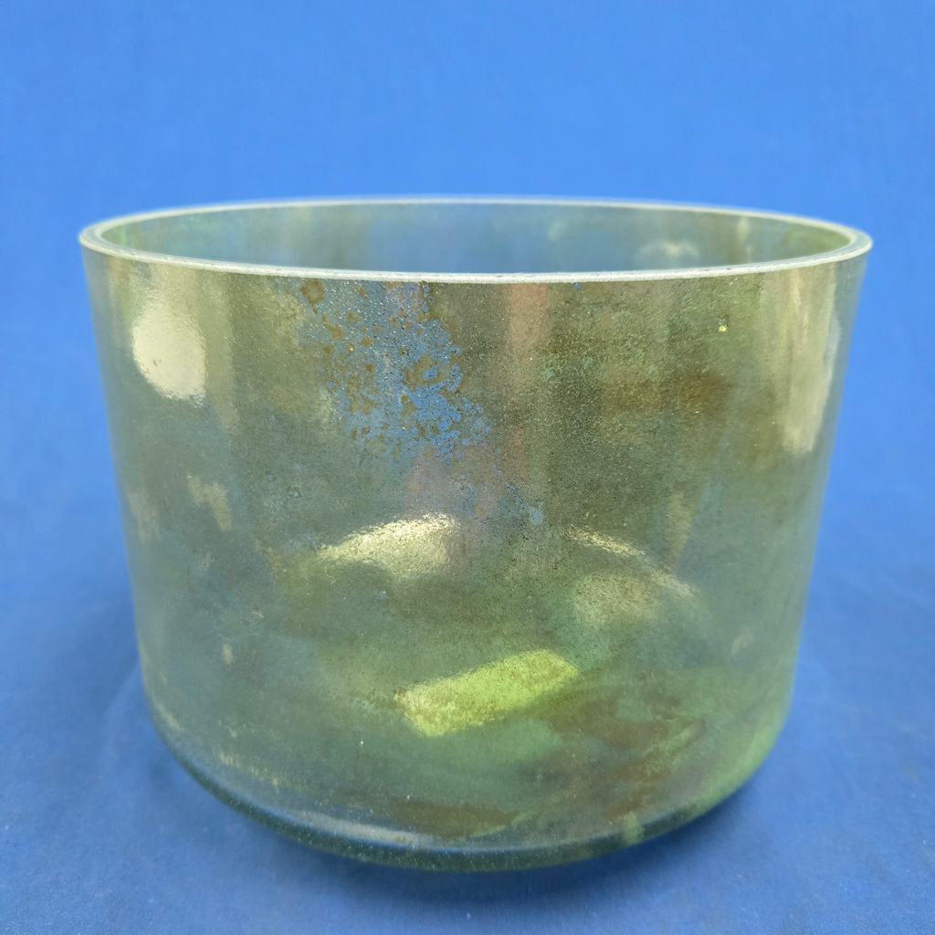 [4328] [#4328] 9" Green Amethyst Infused Quartz Crystal Singing Bowl | 4F#+30 | 376 Hz