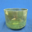 [#4330] 9" Green Amethyst Infused Quartz Crystal Singing Bowl | 4F#-16 | 366 Hz