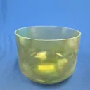[#4334] 9" Dioptase Infused Quartz Crystal Singing Bowl | 4C+32 | 282 Hz