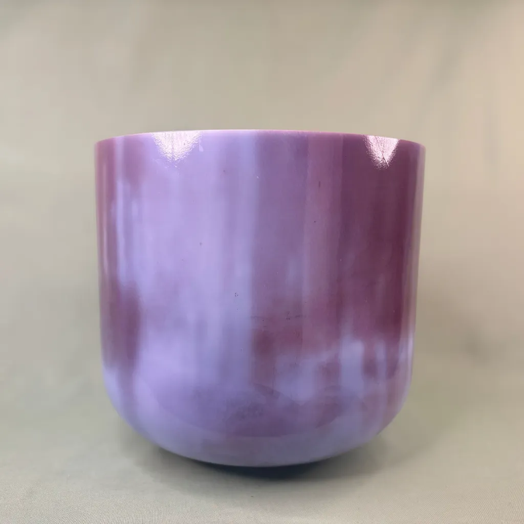 [#1565] 10" Magenta Sapphire Infused Quartz Crystal Singing Bowl | F#-25