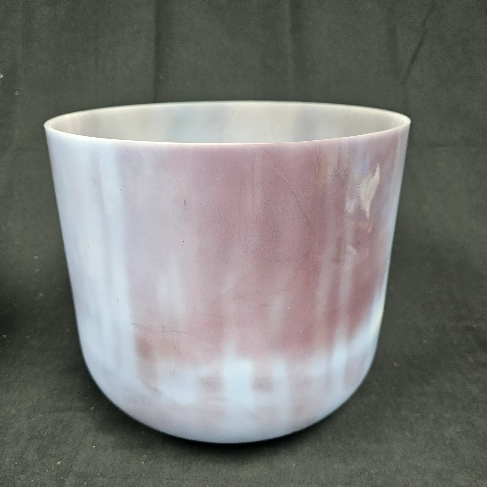 [#1565] 10" Magenta Sapphire Infused Quartz Crystal Singing Bowl | 3F#-25 | 182 Hz