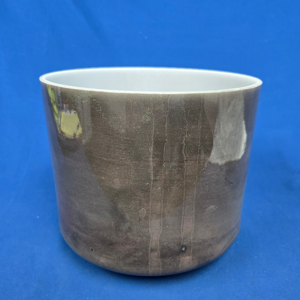 [#4361] 9" Cacao Infused Quartz Crystal Singing Bowl | 4E-32 | 323 Hz