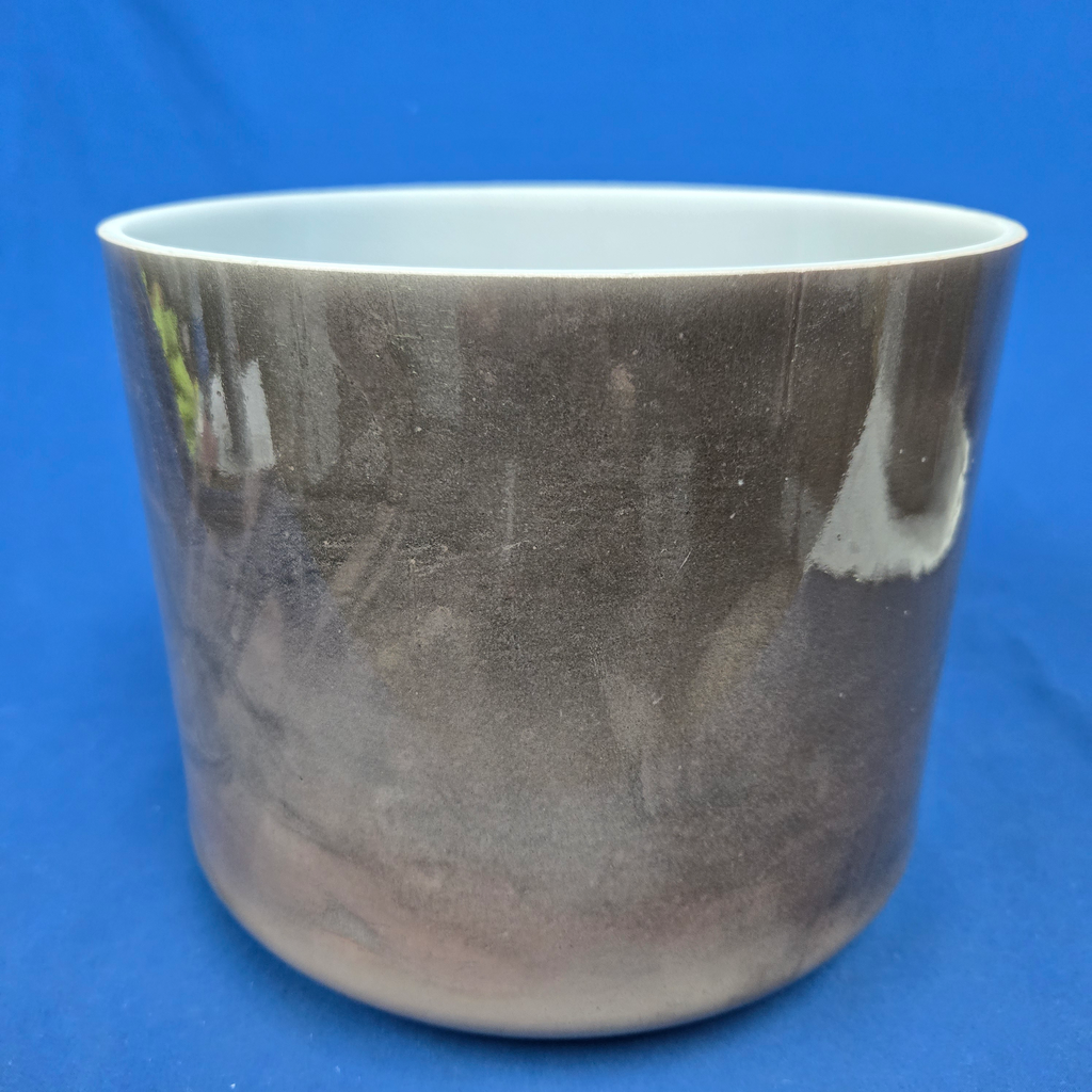 [#4364] Cacao Infused Quartz Crystal Singing Bowl | 9" | 4 D# +45 | 319 Hz