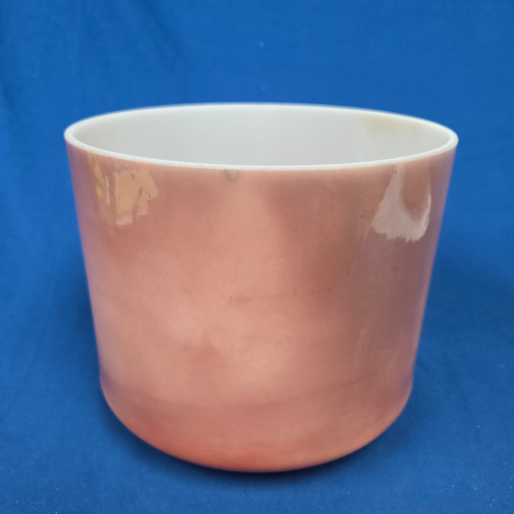[4370] [#4370] 9" Rose Quartz Infused Quartz Crystal Singing Bowl | 4C#+17 | 280 Hz