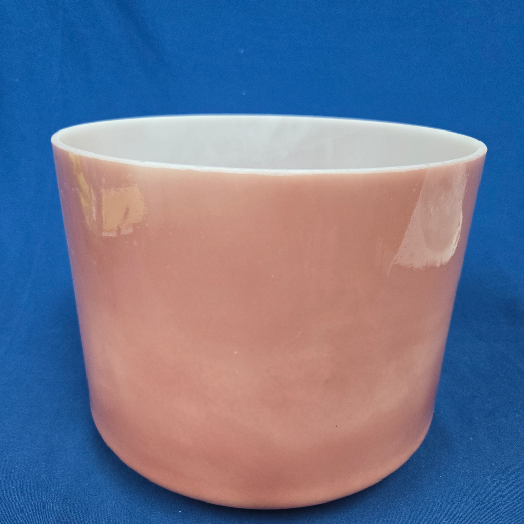 [4371] [#4371] 9" Rose Quartz Infused Quartz Crystal Singing Bowl | 4C+20 | 264 Hz