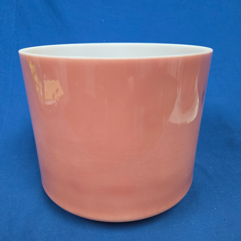 [4372] [#4372] 9" Rose Quartz Infused Quartz Crystal Singing Bowl | 4C+39 | 267 Hz