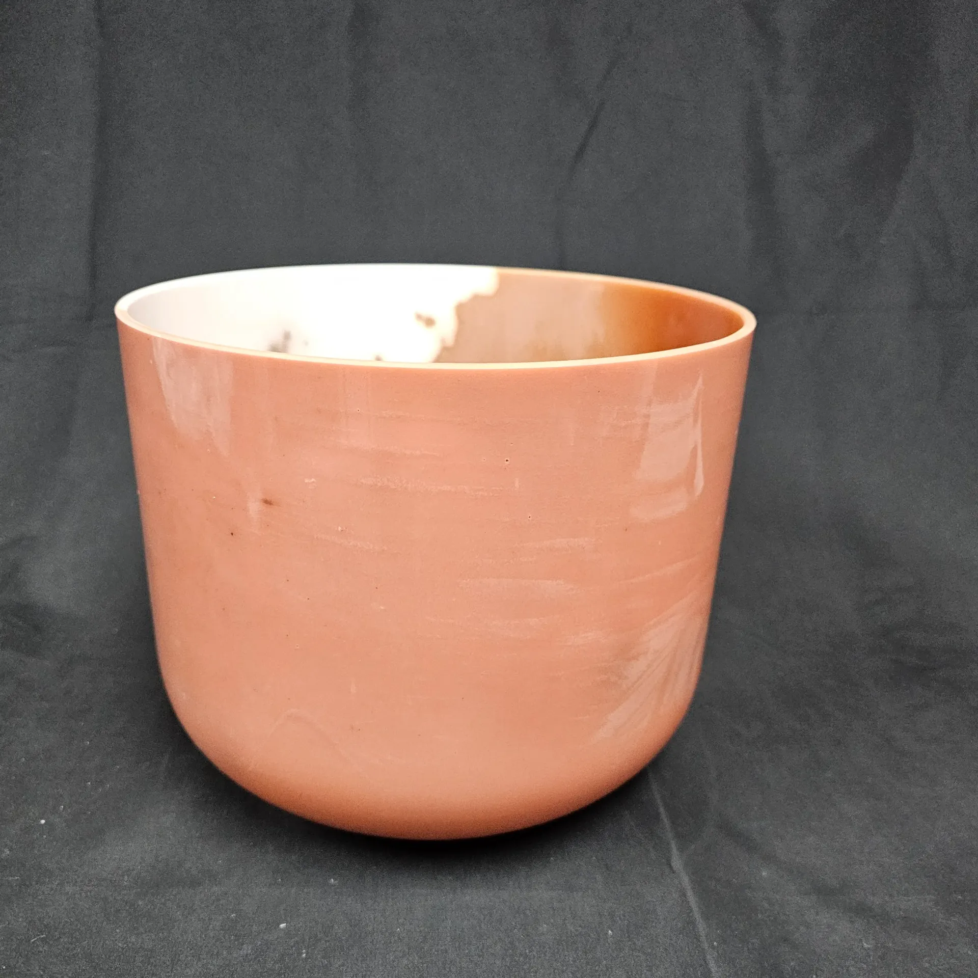 [#1577] 10" Hessonite Infused Quartz Crystal Singing Bowl | 3G#-46 | 202 Hz