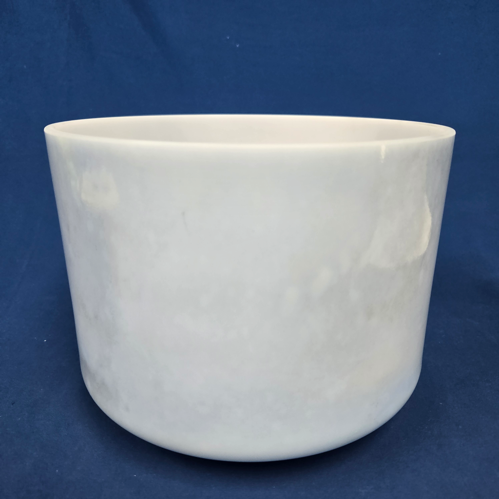 [#4387] Apatite Infused Quartz Crystal Singing Bowl | 9" | 4 F# +31 | 376 Hz
