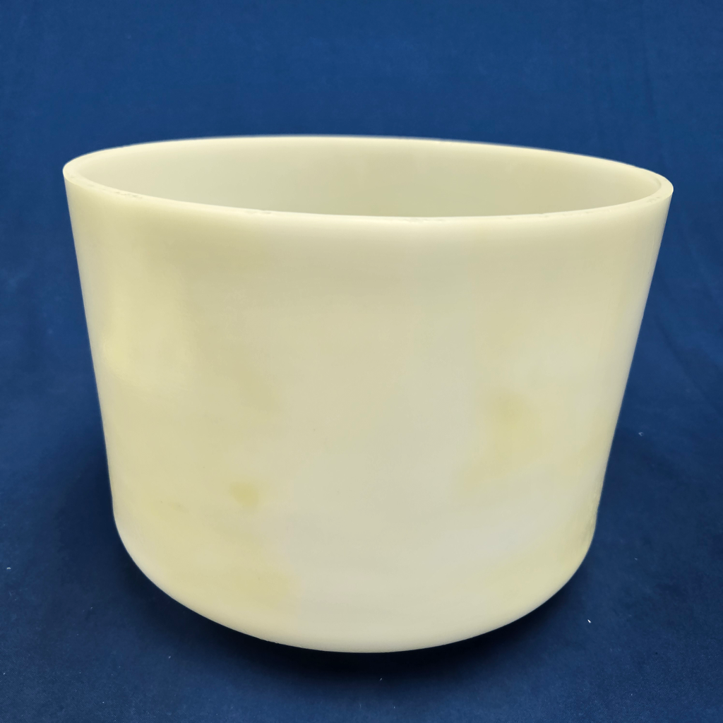 [4400] [#4400] 9" Calcium Infused Quartz Crystal Singing Bowl | 4F+32 | 355 Hz