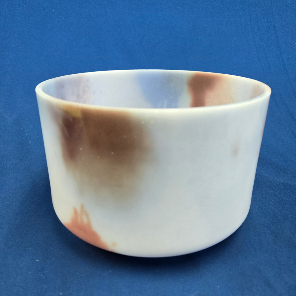 [4402] [#4402] 9" Lepidolite Infused Quartz Crystal Singing Bowl | 4G#+38 | 424 Hz