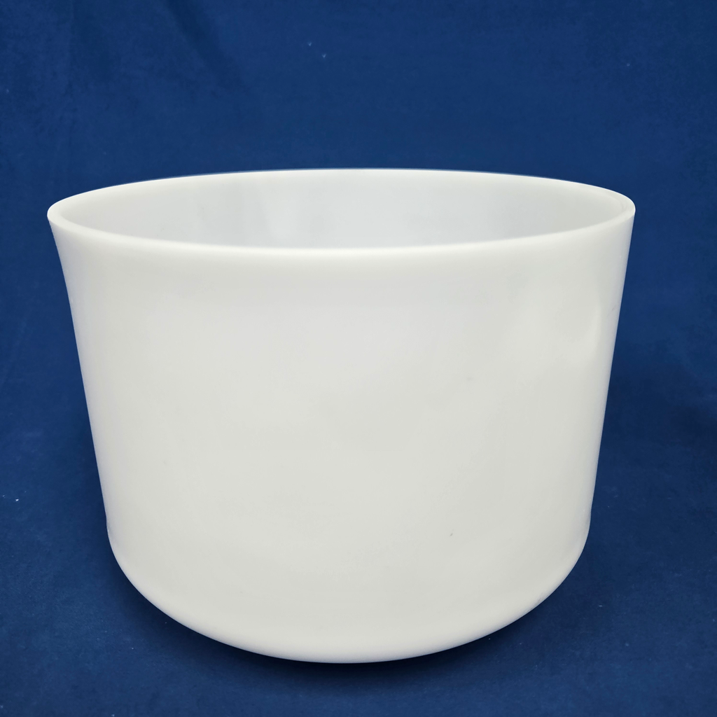 [#4409] 9" Opaque Quartz Crystal Singing Bowl | 4D#+41 | 318 Hz
