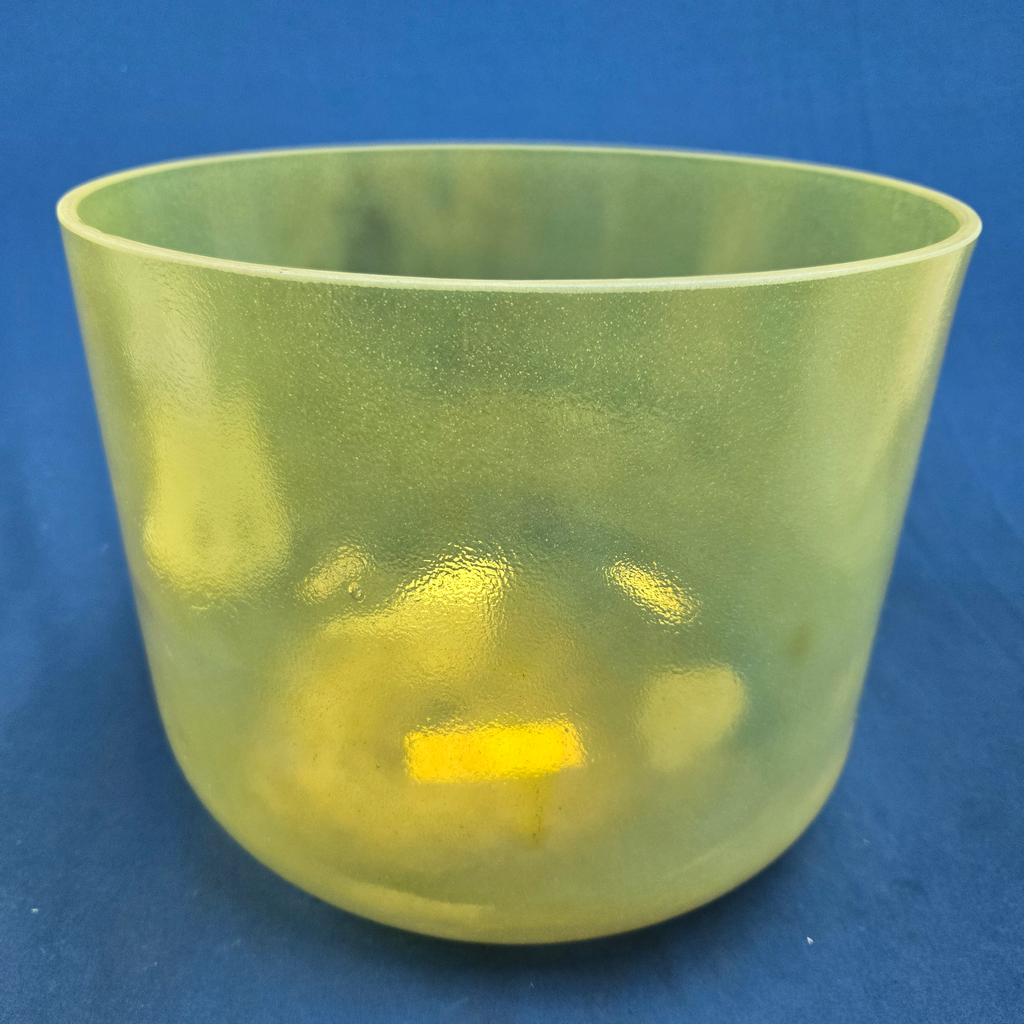 [#4420] Apache Peridot Infused Quartz Crystal Singing Bowl | 10" | 3B -38 | 241 Hz