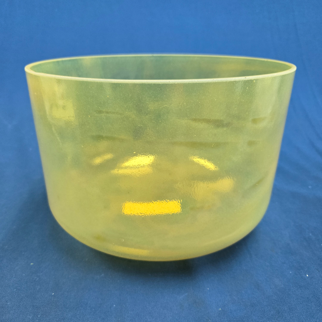 [#4421] 10" Apache Peridot Infused Quartz Crystal Singing Bowl | 3B+27 | 250 Hz